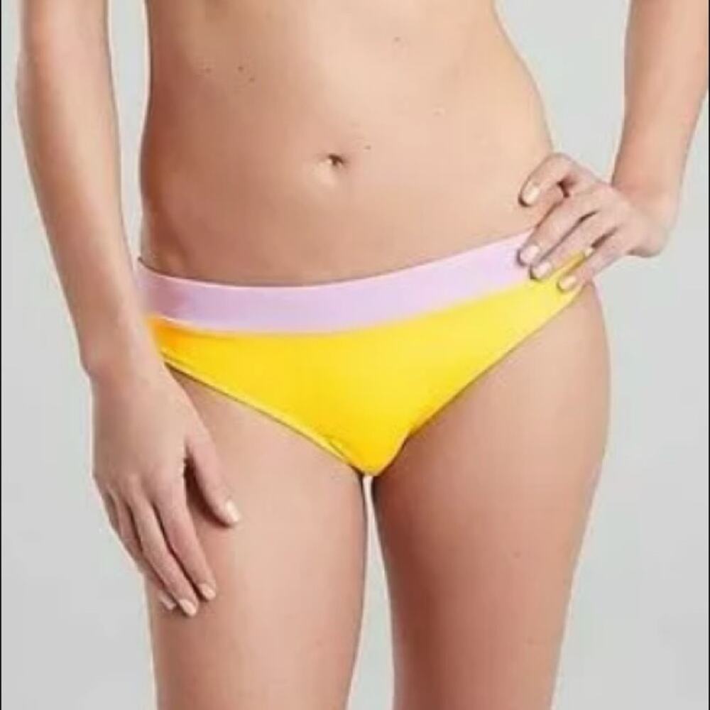 NWT athleta yellow and purple chroma bikini bottom